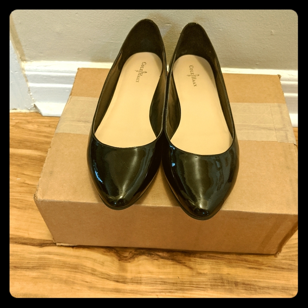 Black Patent Leather Flats Julianna Skimmer